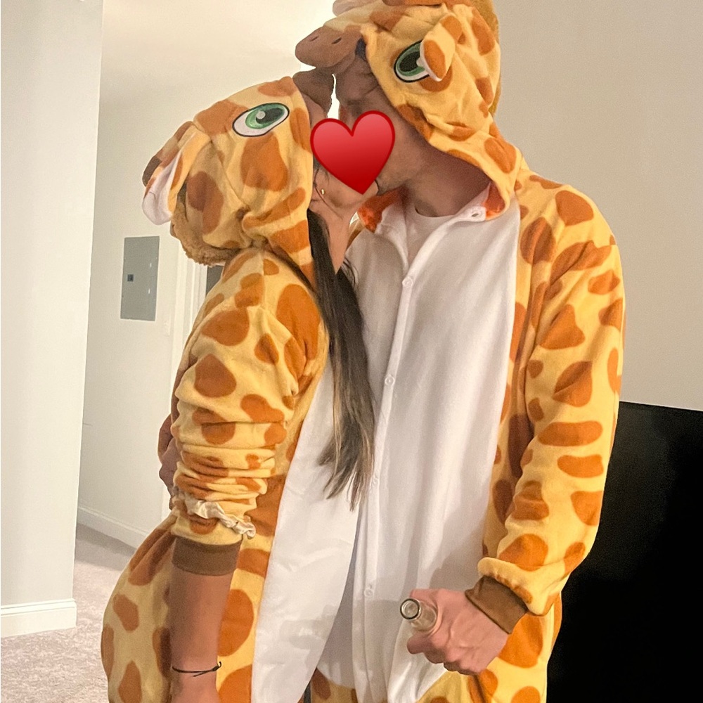 Matching Giraffes onesies